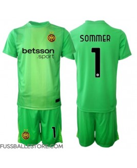 Günstige Inter Milan Yann Sommer #1 Torwart 3rd trikot Kinder 2025-26 Kurzarm (+ Kurze Hosen)
